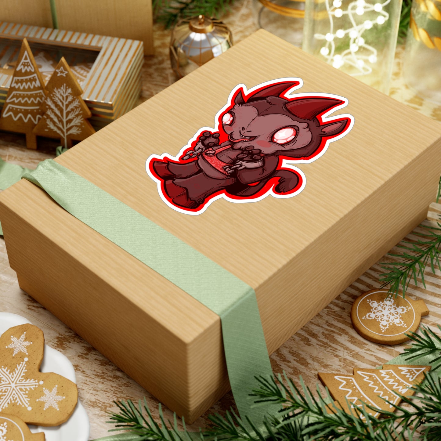 Plushie Krampus Kiss-Cut Vinyl Decal