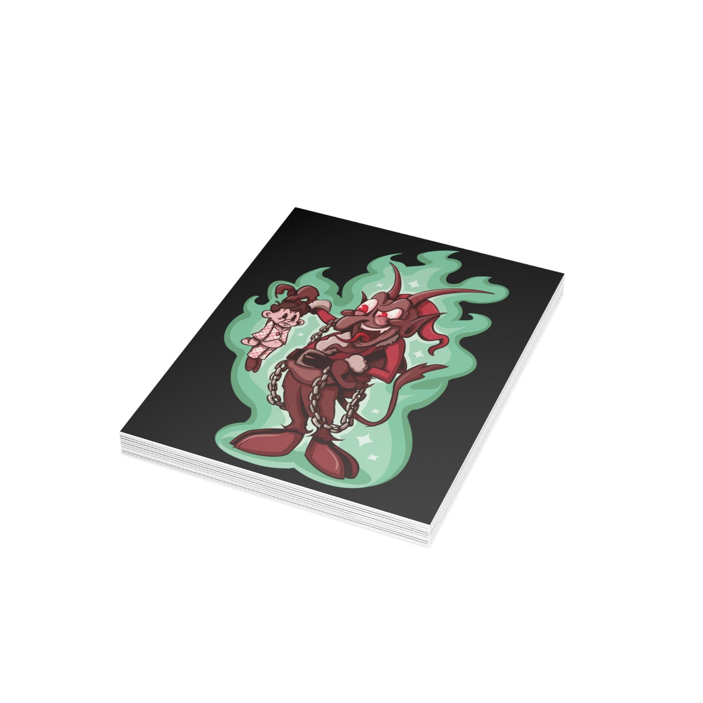 Rubber Hose Krampus Greeting Card Bundles (10, 30, 50 pcs)