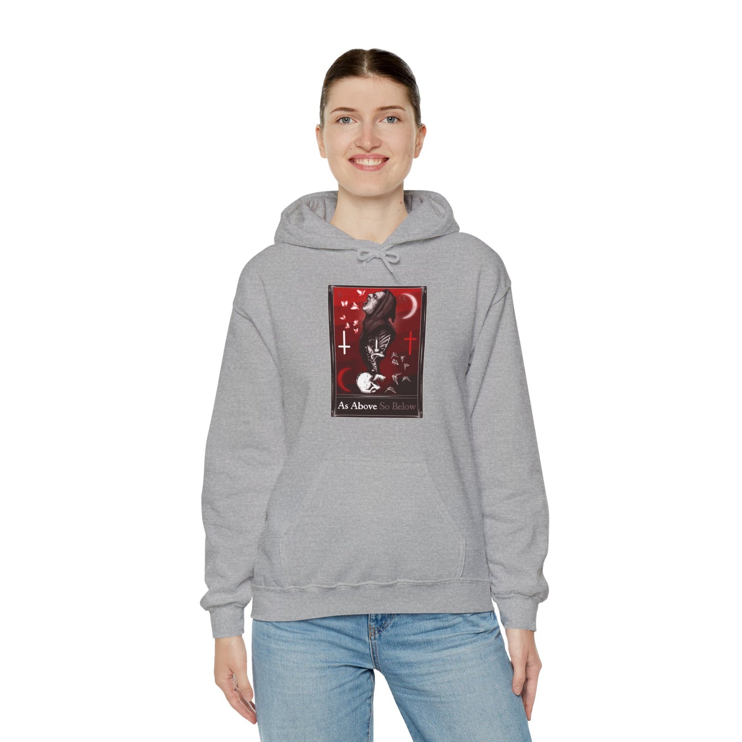As Above So Below Tarot Unisex Heavy Blend Hooded Sweatshirt