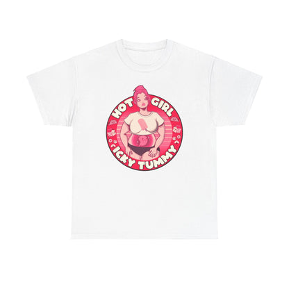 Hot Girl Icky Tummy Unisex Heavy Cotton Tee