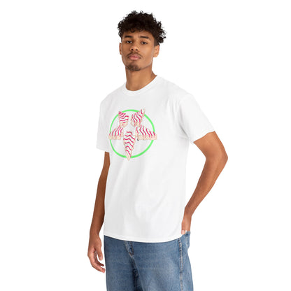 Christmas Tree Pentagram Cake Unisex Heavy Cotton Tee