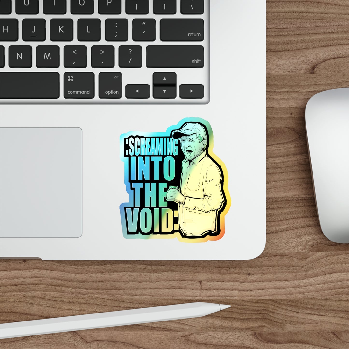 Screaming Into The Void Holographic Die-cut Stickers