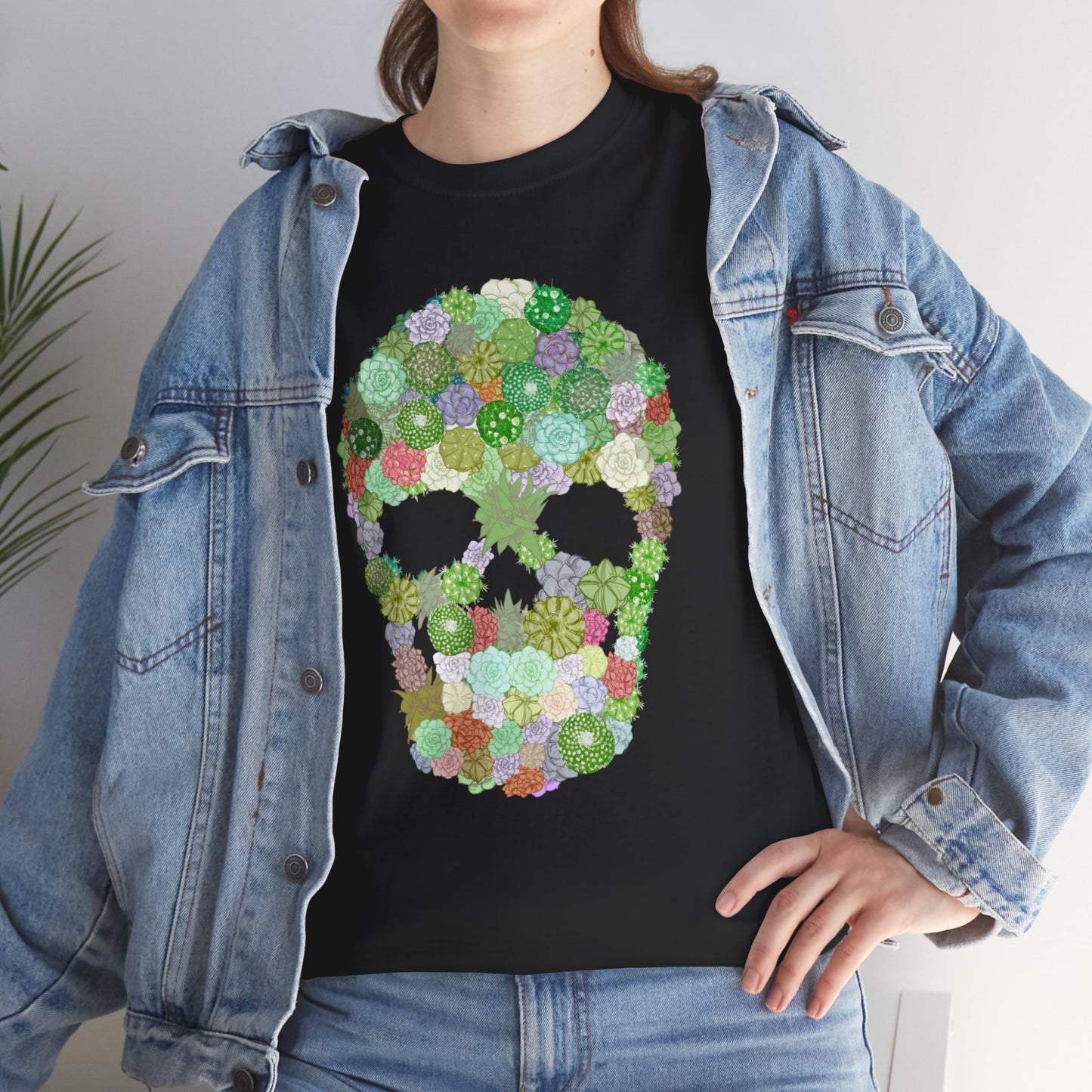 Succulent Skull Unisex Heavy Cotton Tee