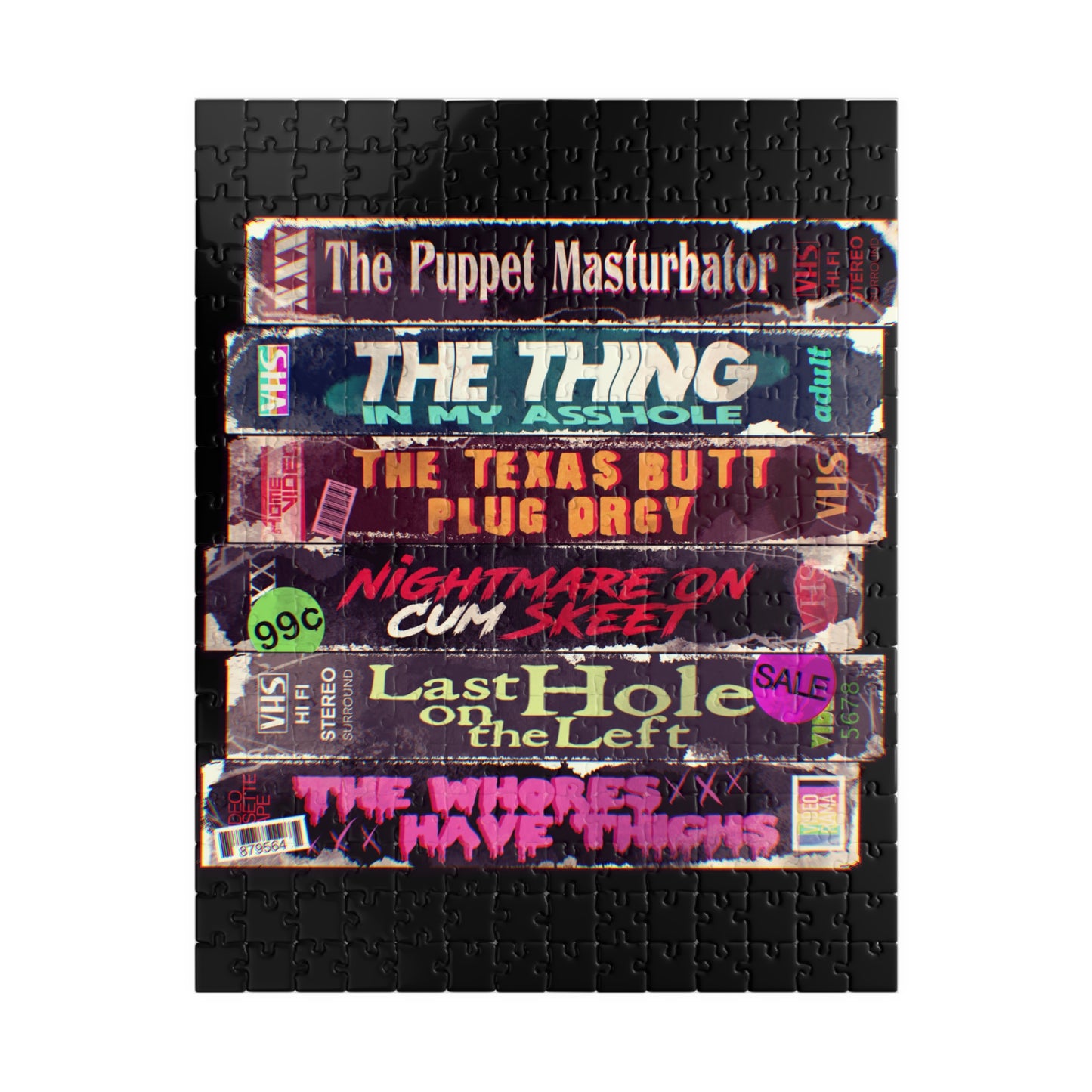 Adult Horror VHS Puzzle (110, 252, 500, 1014-piece)
