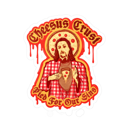 Cheesus Crust Kiss-Cut Vinyl Decal