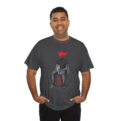 Red Flag Male Unisex Heavy Cotton Tee