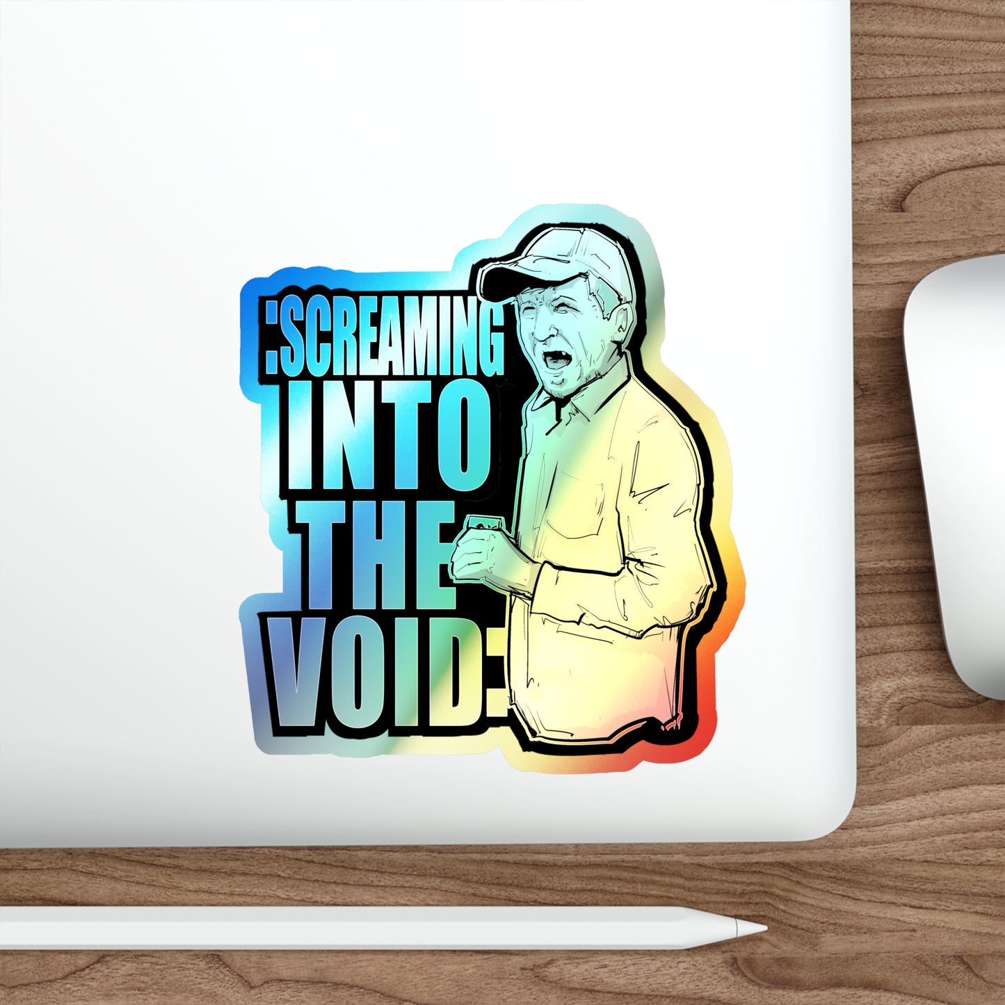 Screaming Into The Void Holographic Die-cut Stickers