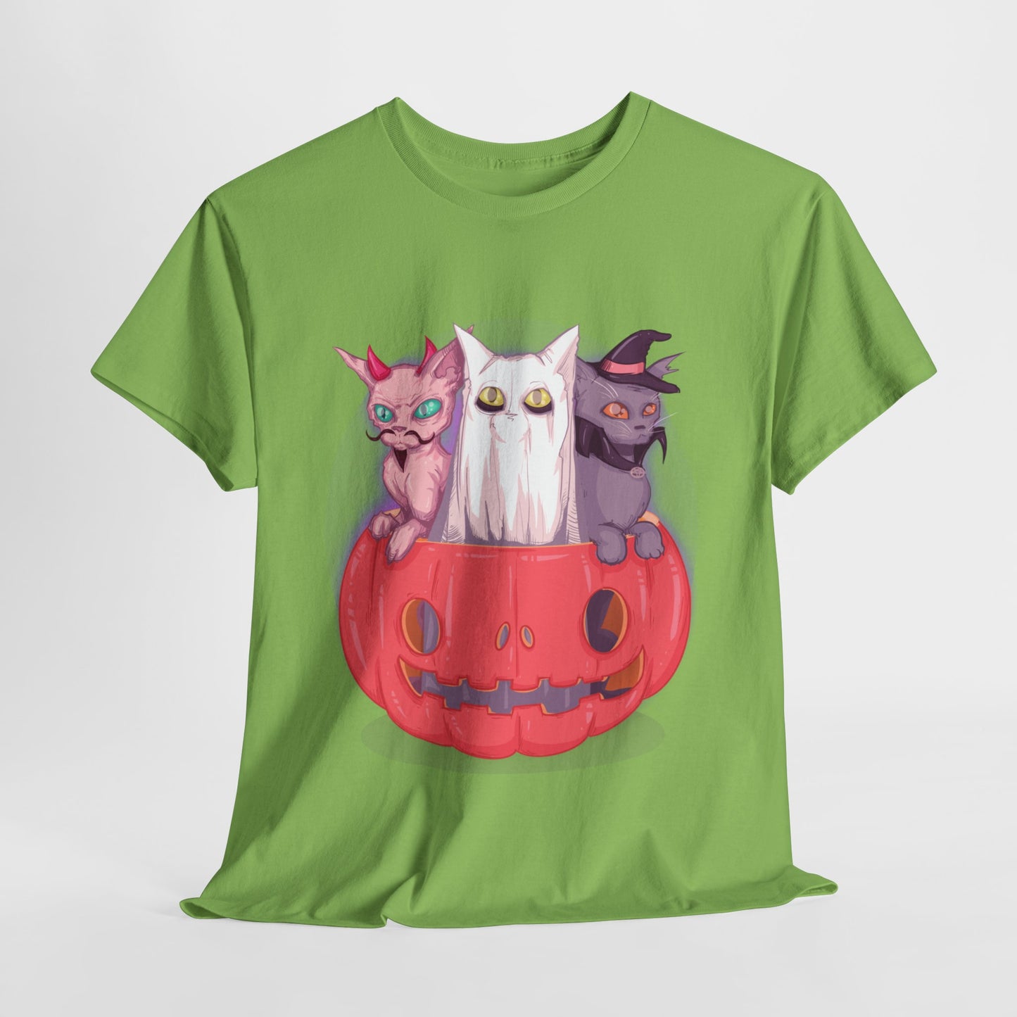Meow-lloween Unisex Heavy Cotton Tee