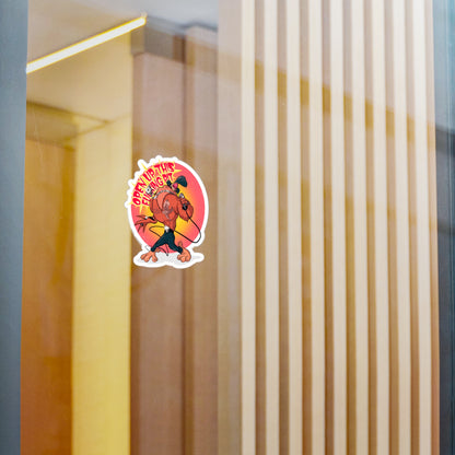 Metal Rooster Kiss-Cut Vinyl Decal
