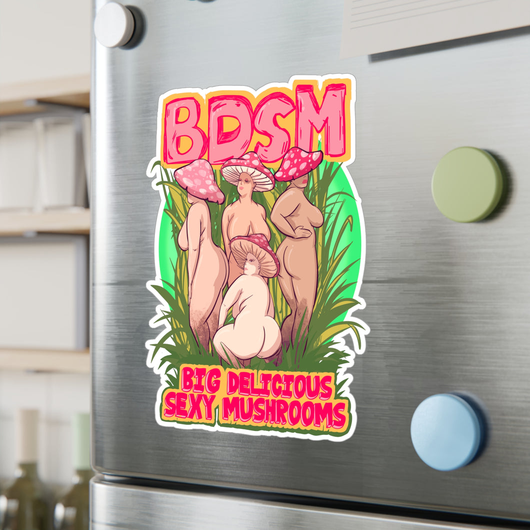 Big Delicious Sexy Mushrooms Kiss-Cut Vinyl Decal