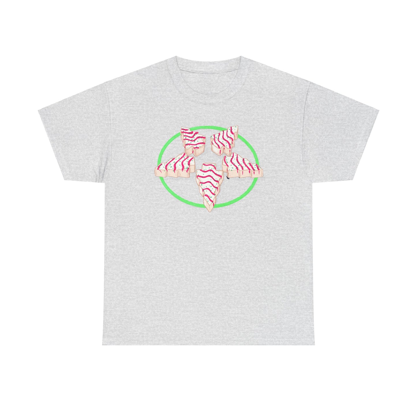 Christmas Tree Pentagram Cake Unisex Heavy Cotton Tee
