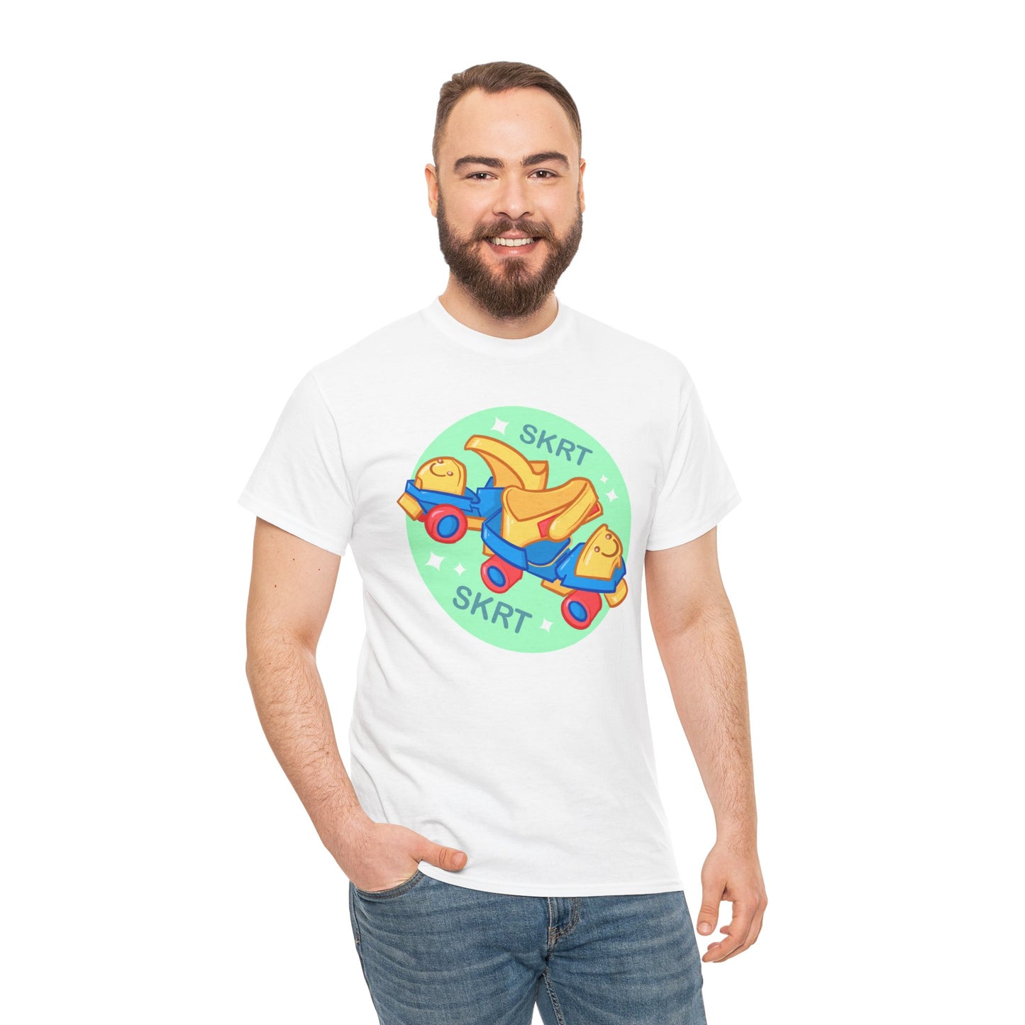 Roller Skates Unisex Heavy Cotton Tee