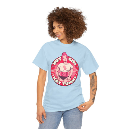 Hot Girl Icky Tummy Unisex Heavy Cotton Tee