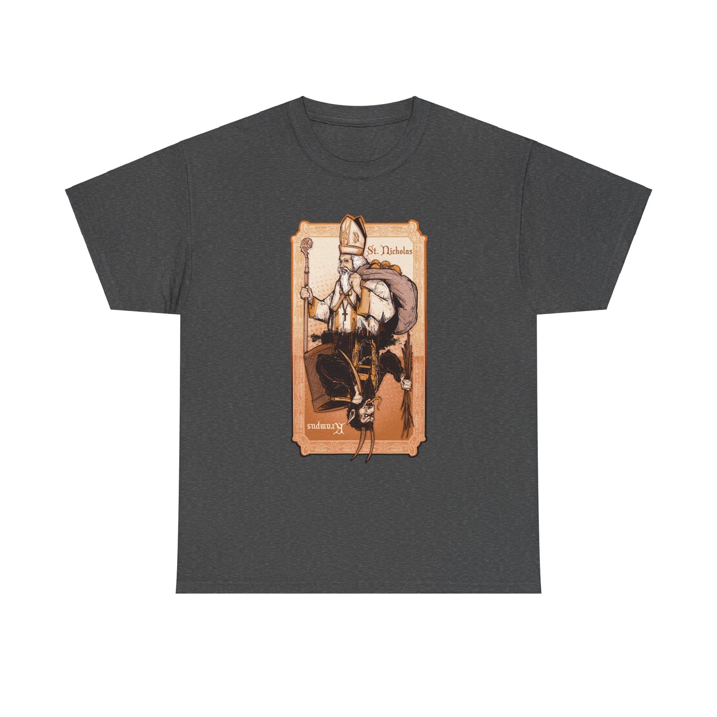 As Above So Below St Nick x Krampus Unisex Heavy Cotton Tee