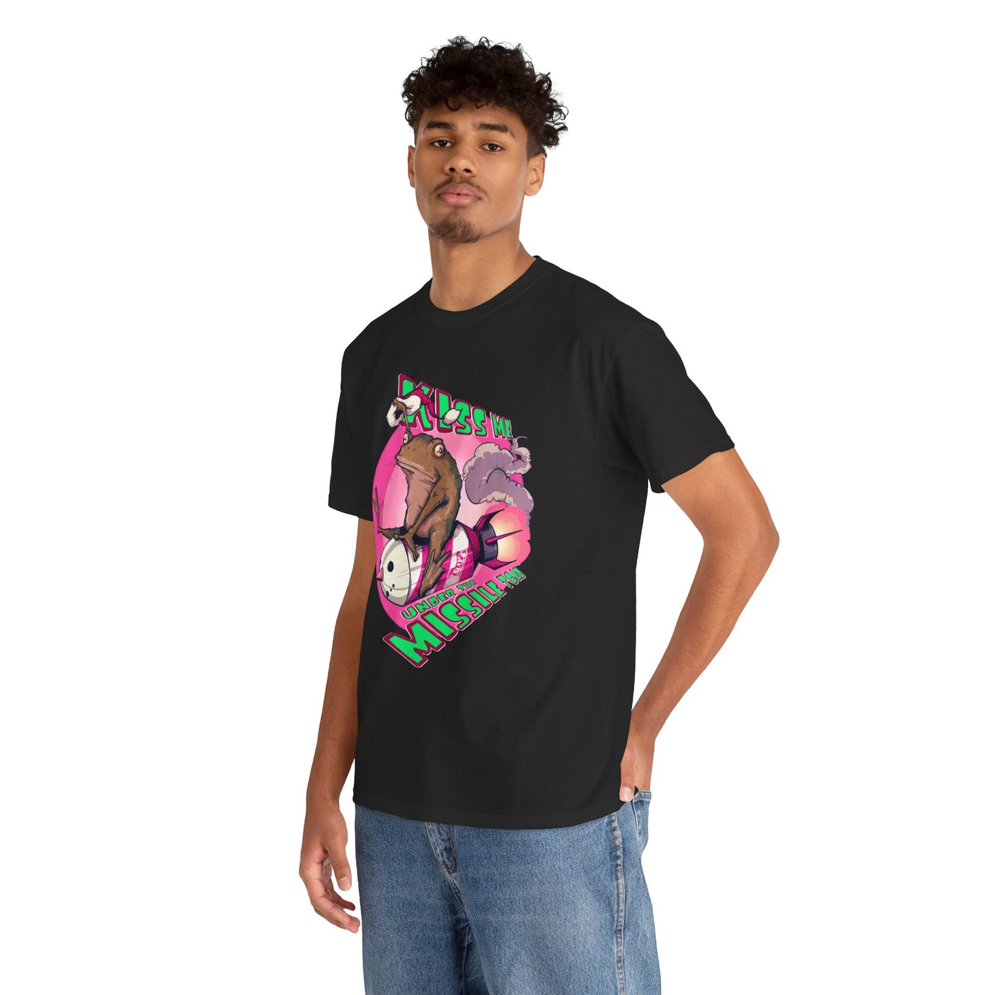 Kiss Me Under The Missile Toad Unisex Heavy Cotton Tee