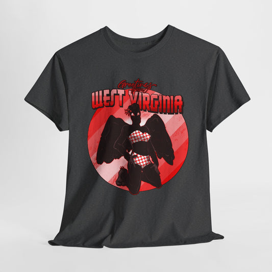 Cryptid Pinups: West Virginia Unisex Heavy Cotton Tee