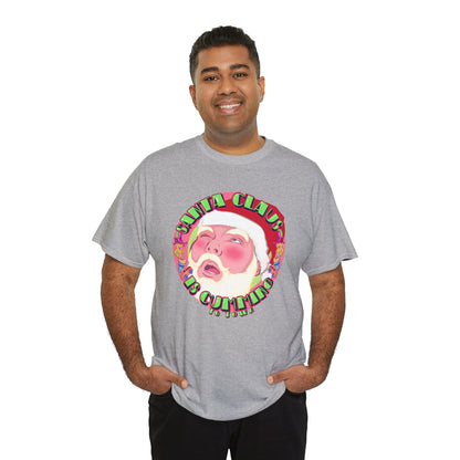 Santa Is Cumming Unisex Heavy Cotton Tee