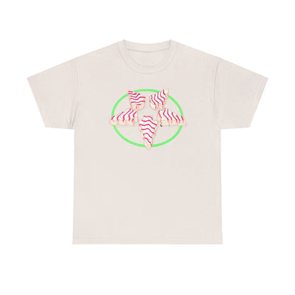 Christmas Tree Pentagram Cake Unisex Heavy Cotton Tee