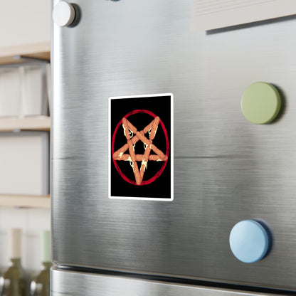 Mozzarella Stick Pentagram Kiss-Cut Vinyl Decal