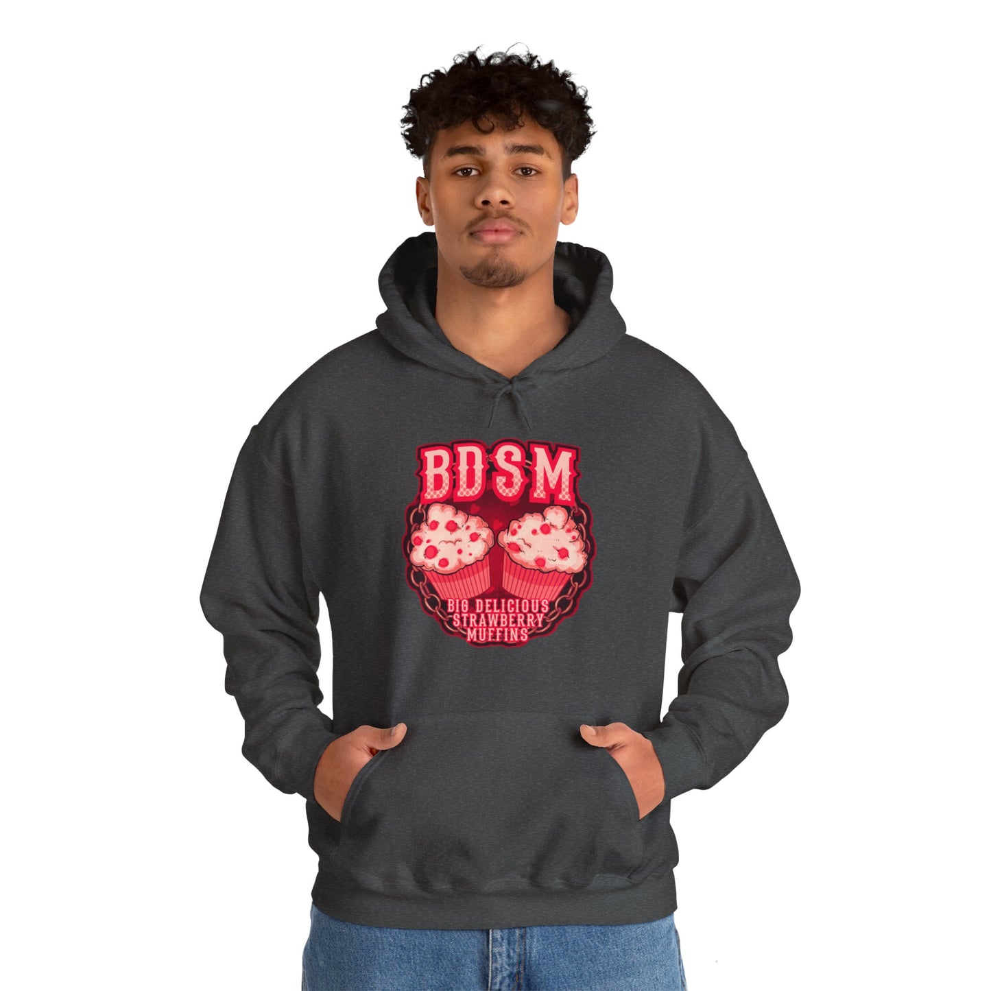Big Delicious Strawberry Muffins Unisex Heavy Blend Hooded Sweatshirt
