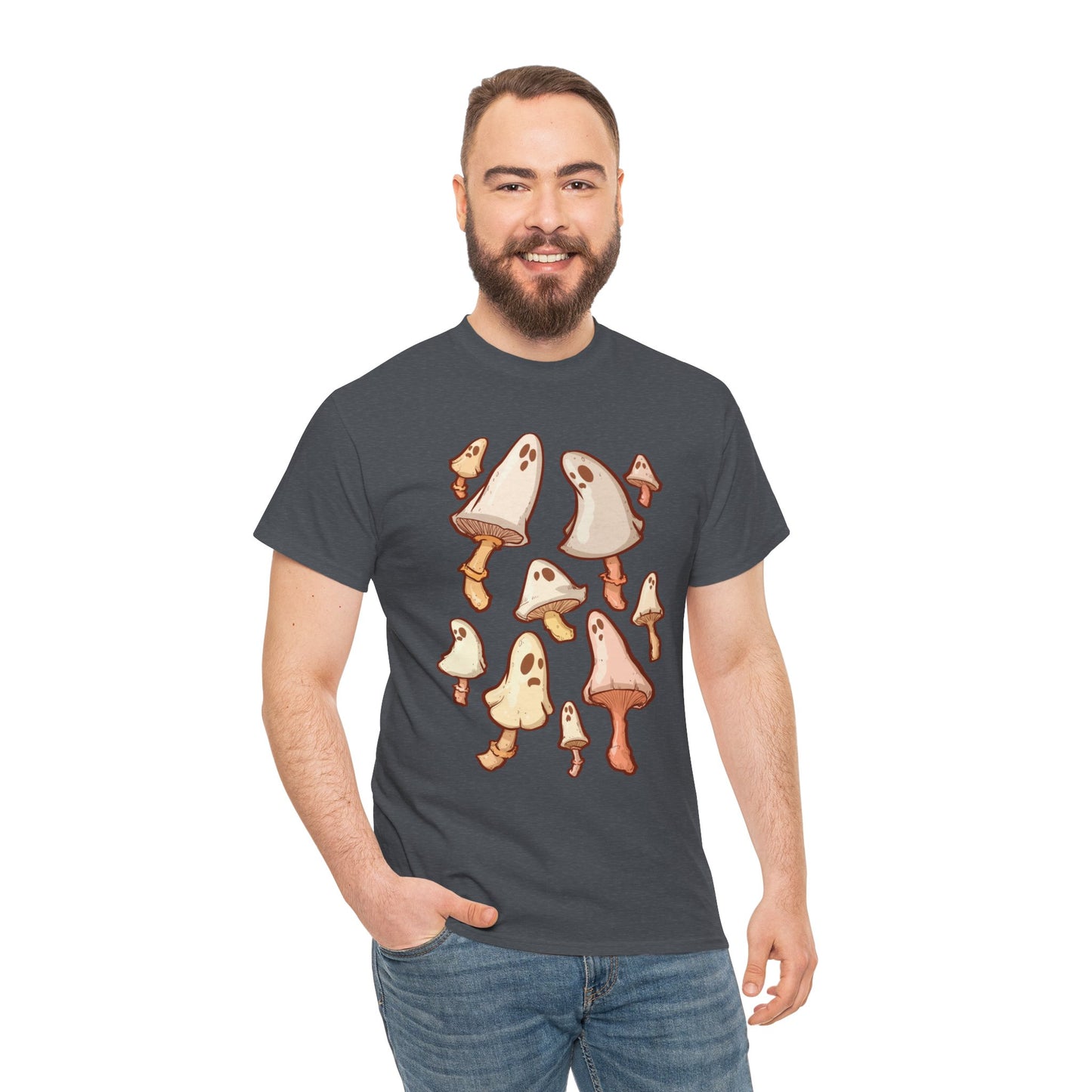 Spooky Mushrooms Unisex Heavy Cotton Tee