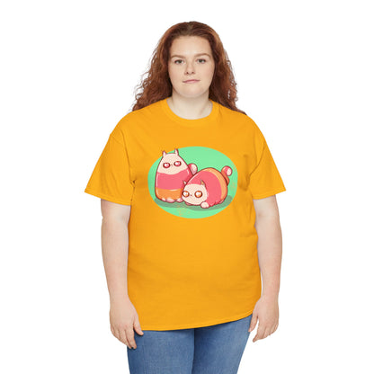 Candy Corn Cats Unisex Heavy Cotton Tee