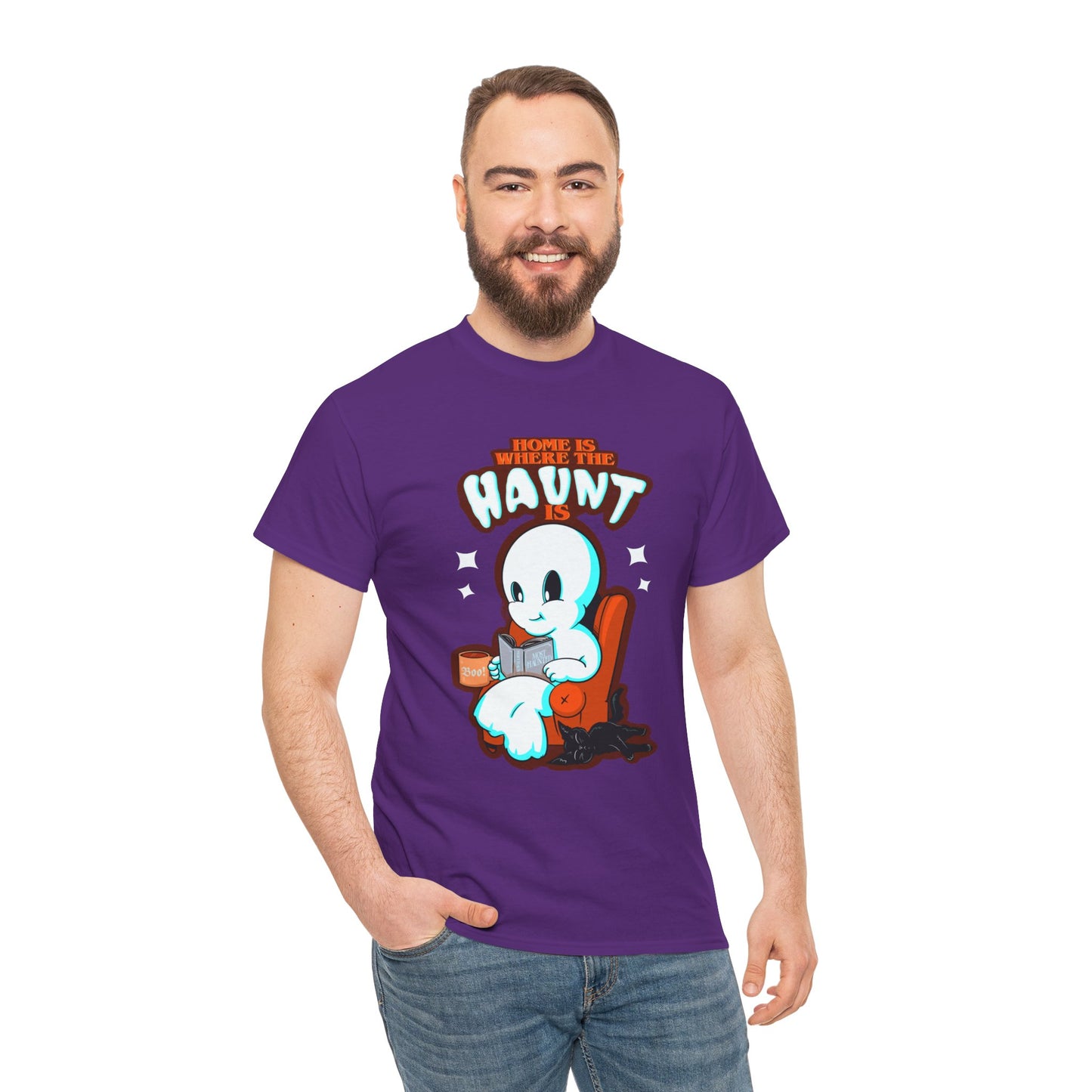Home Is Where The Haunt Is Unisex Heavy Cotton Tee