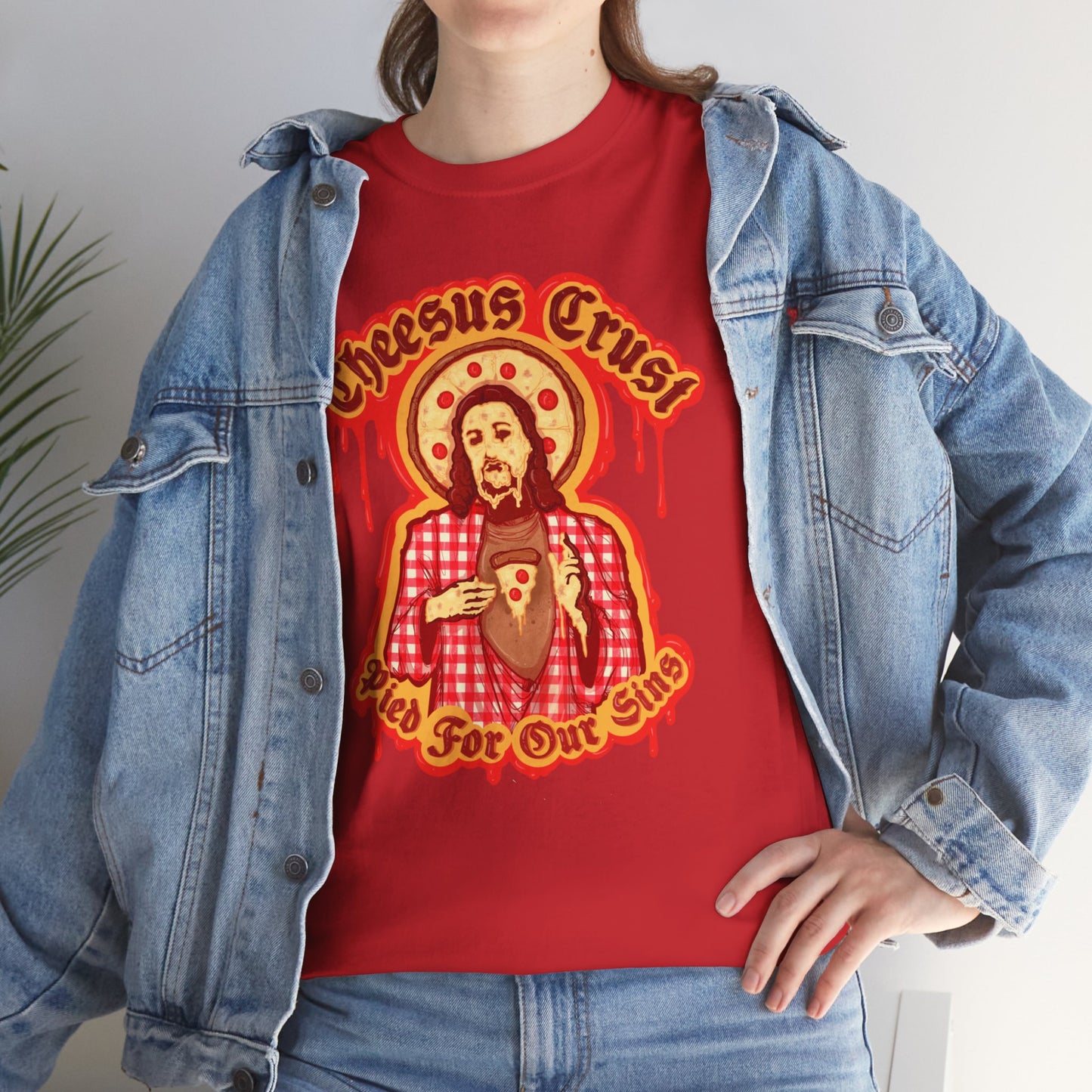 Cheesus Crust Unisex Heavy Cotton Tee