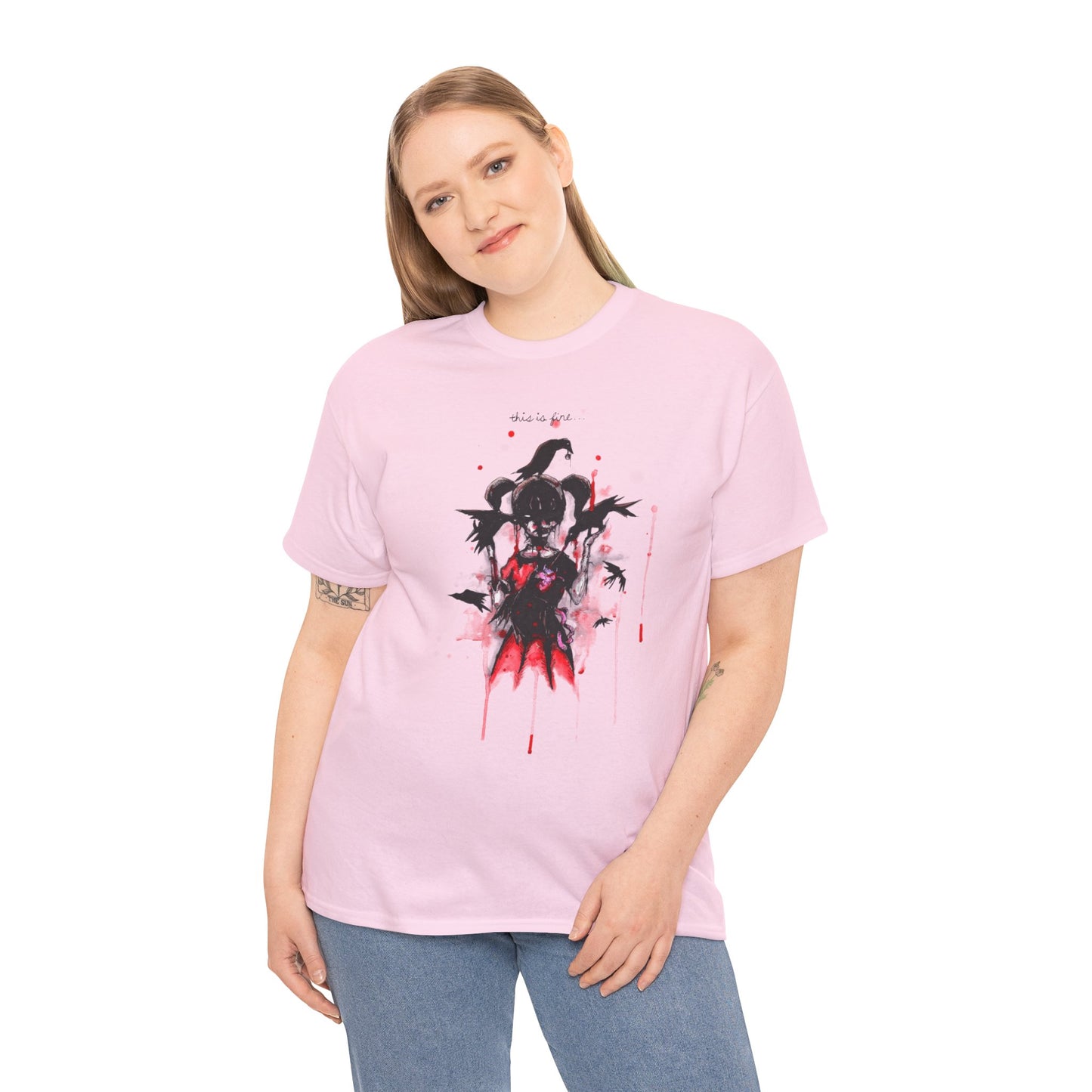 This Is Fine Unisex Heavy Cotton Tee