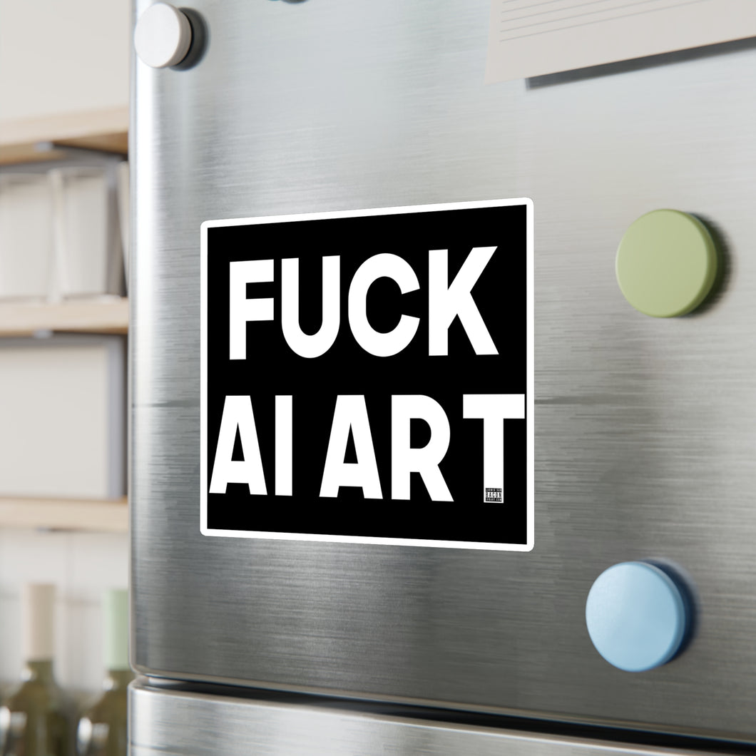 Fuck AI Art Kiss-Cut Vinyl Decal