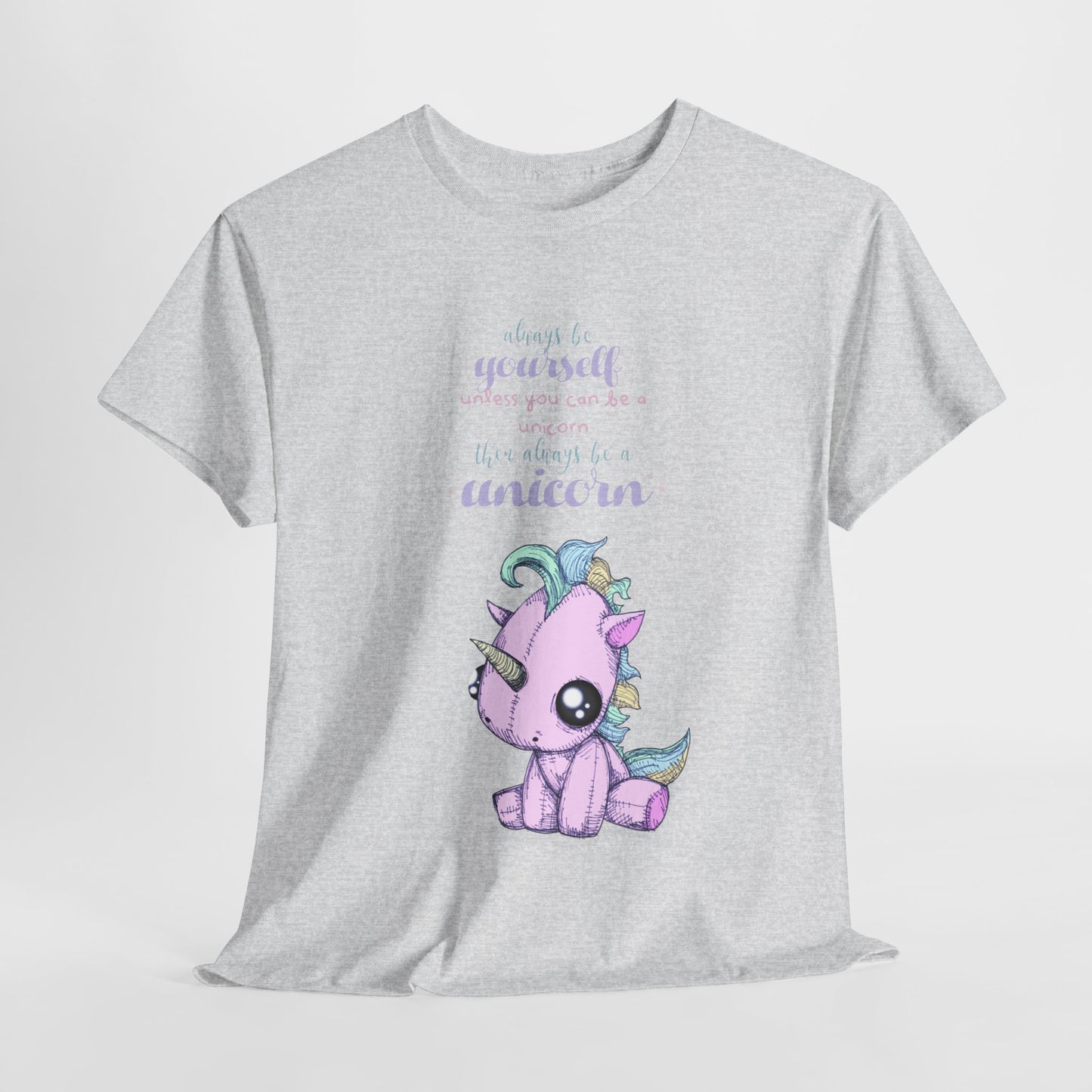 Be Yourself Unicorn Unisex Heavy Cotton Tee