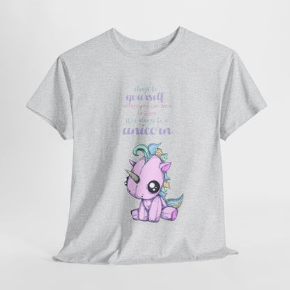 Be Yourself Unicorn Unisex Heavy Cotton Tee