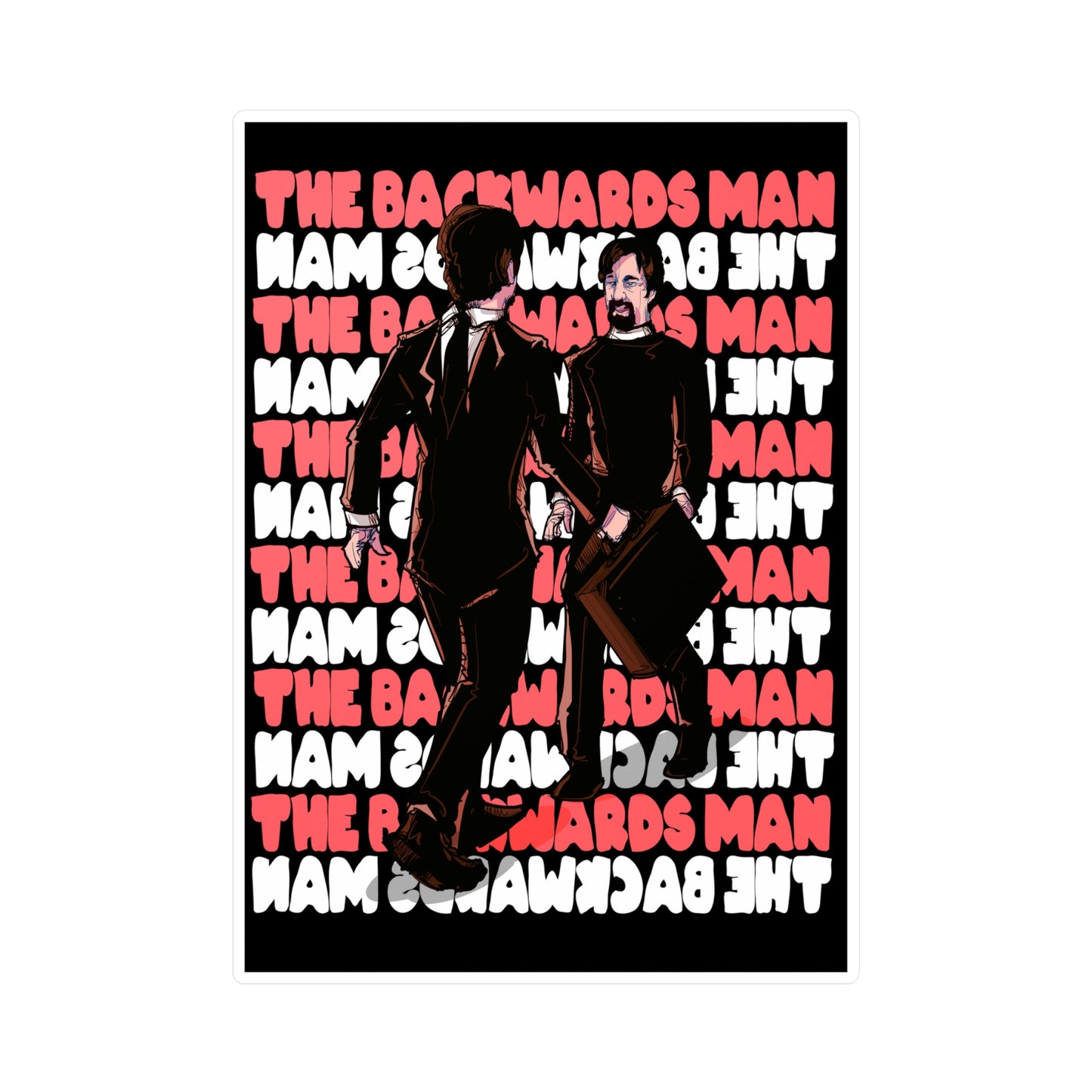 The Backwards Man Kiss-Cut Vinyl Decal