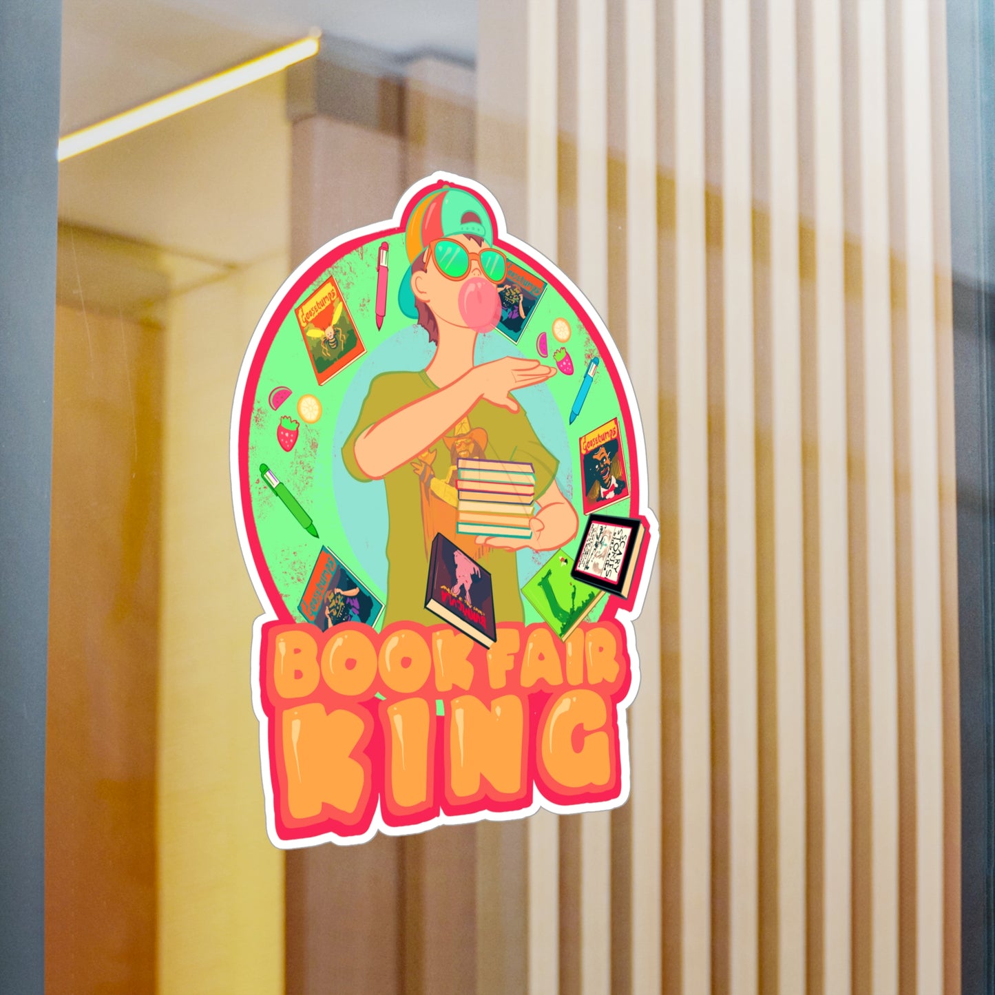 Book Fair King Kiss-Cut Vinyl Decal