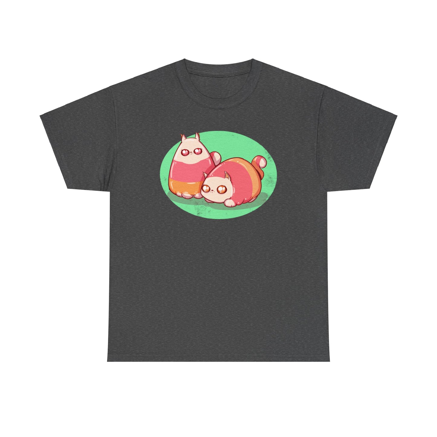 Candy Corn Cats Unisex Heavy Cotton Tee