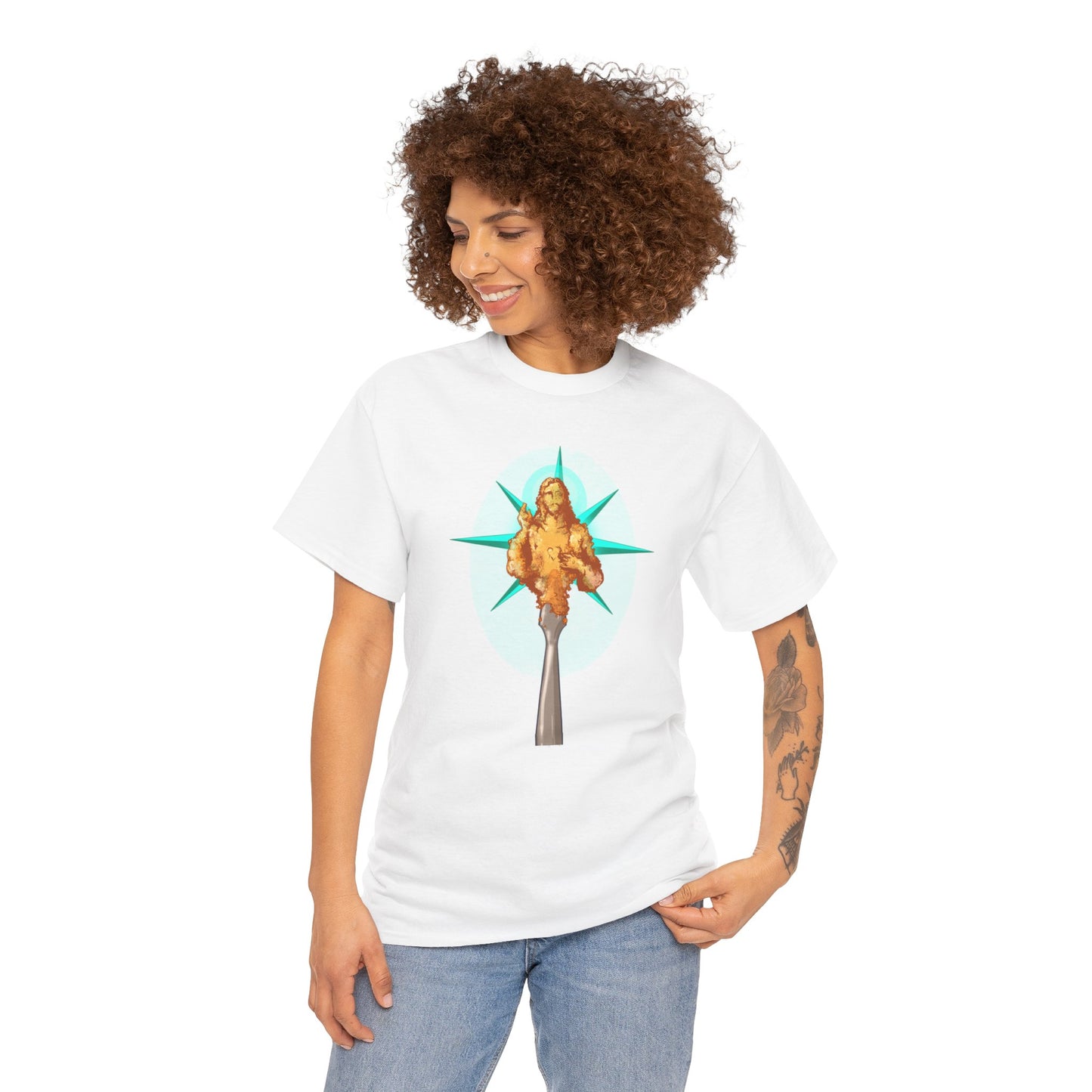 He Is Resin Unisex Heavy Cotton Tee