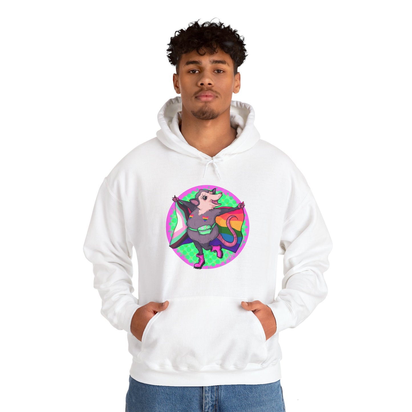 Pride Opossum Unisex Heavy Blend Hooded Sweatshirt