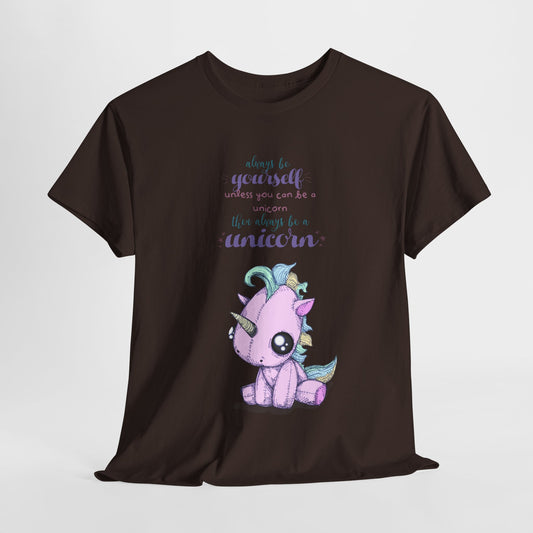 Be Yourself Unicorn Unisex Heavy Cotton Tee