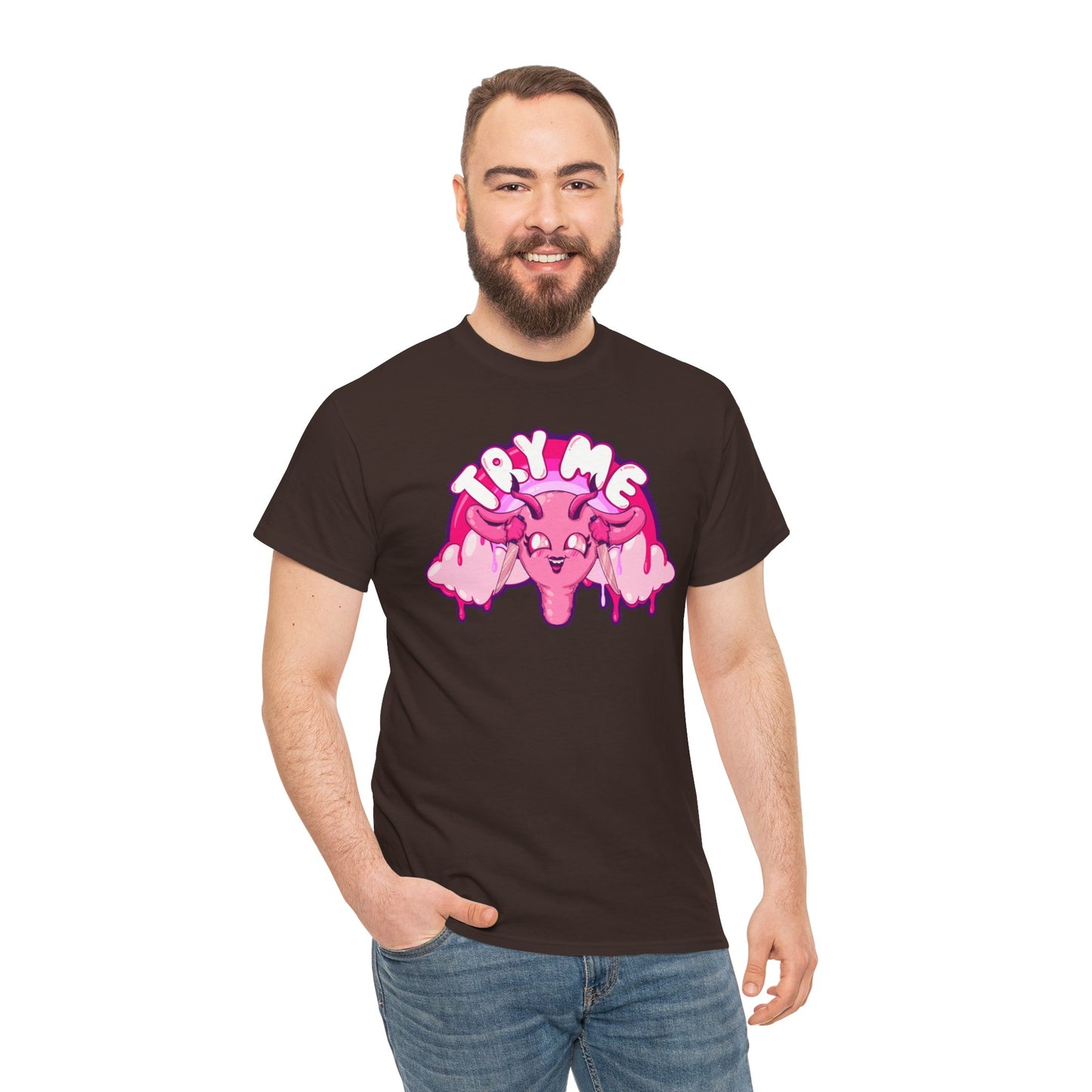 Try Me Uterus Unisex Heavy Cotton Tee