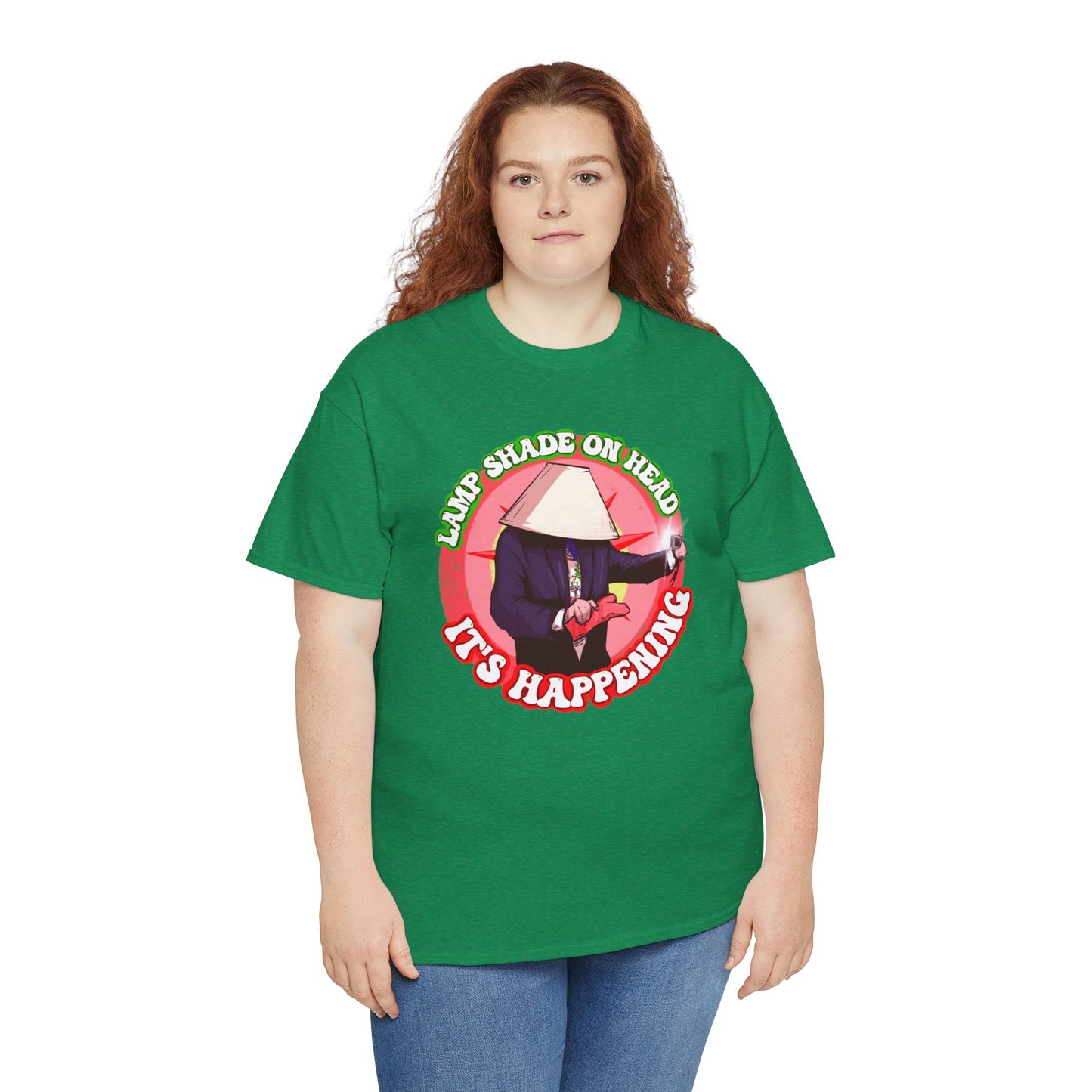 Lampshade On Head Unisex Heavy Cotton Tee