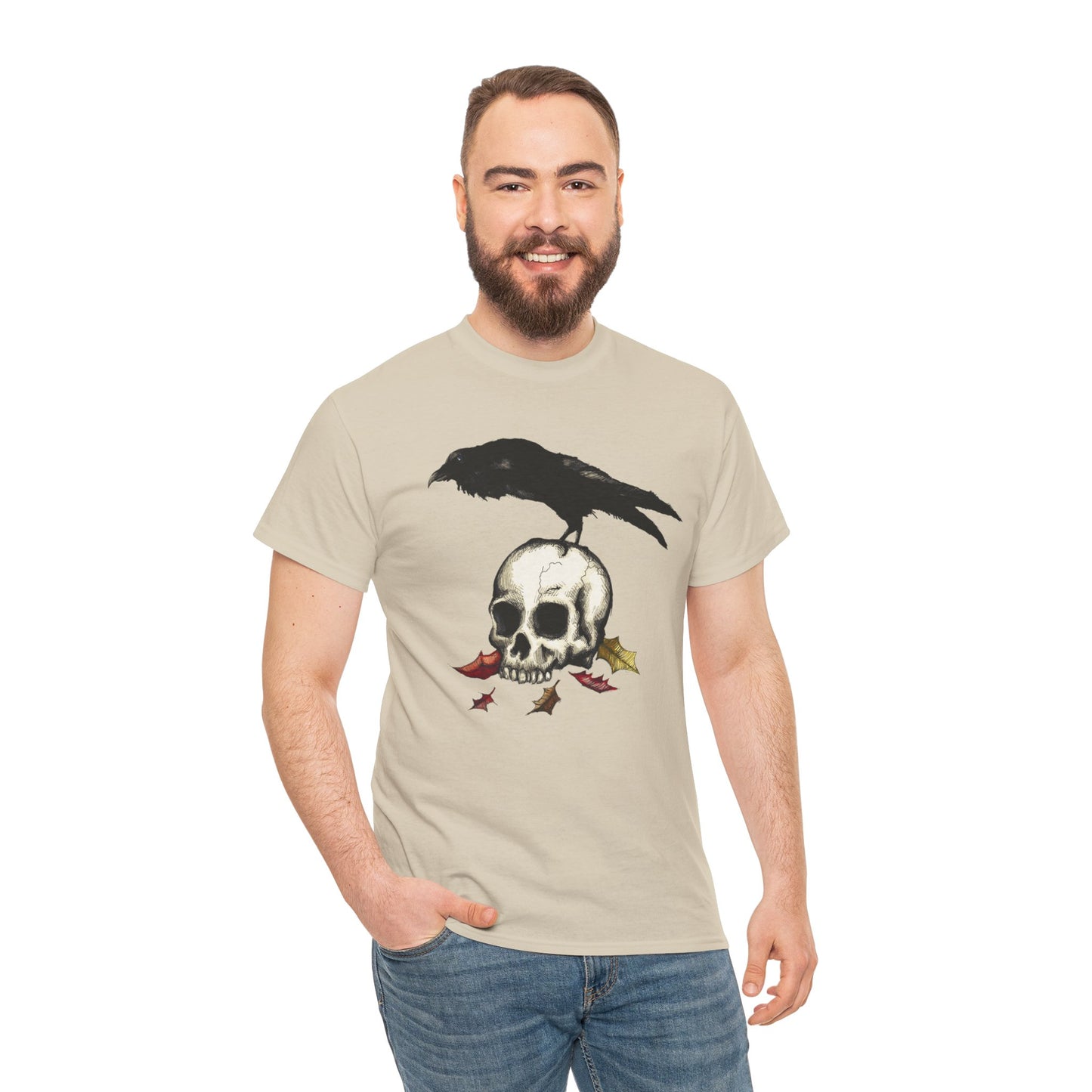 Crow Skull Unisex Heavy Cotton Tee