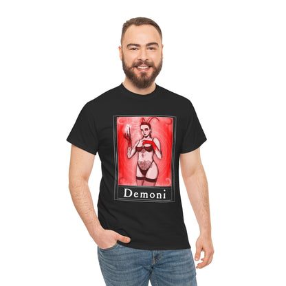 Demoni Tarot (Front & Back Print) Unisex Heavy Cotton Tee