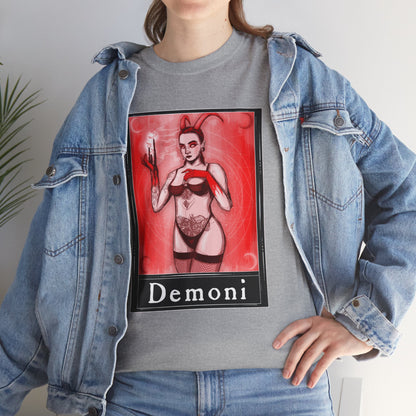 Demoni Tarot (Front & Back Print) Unisex Heavy Cotton Tee