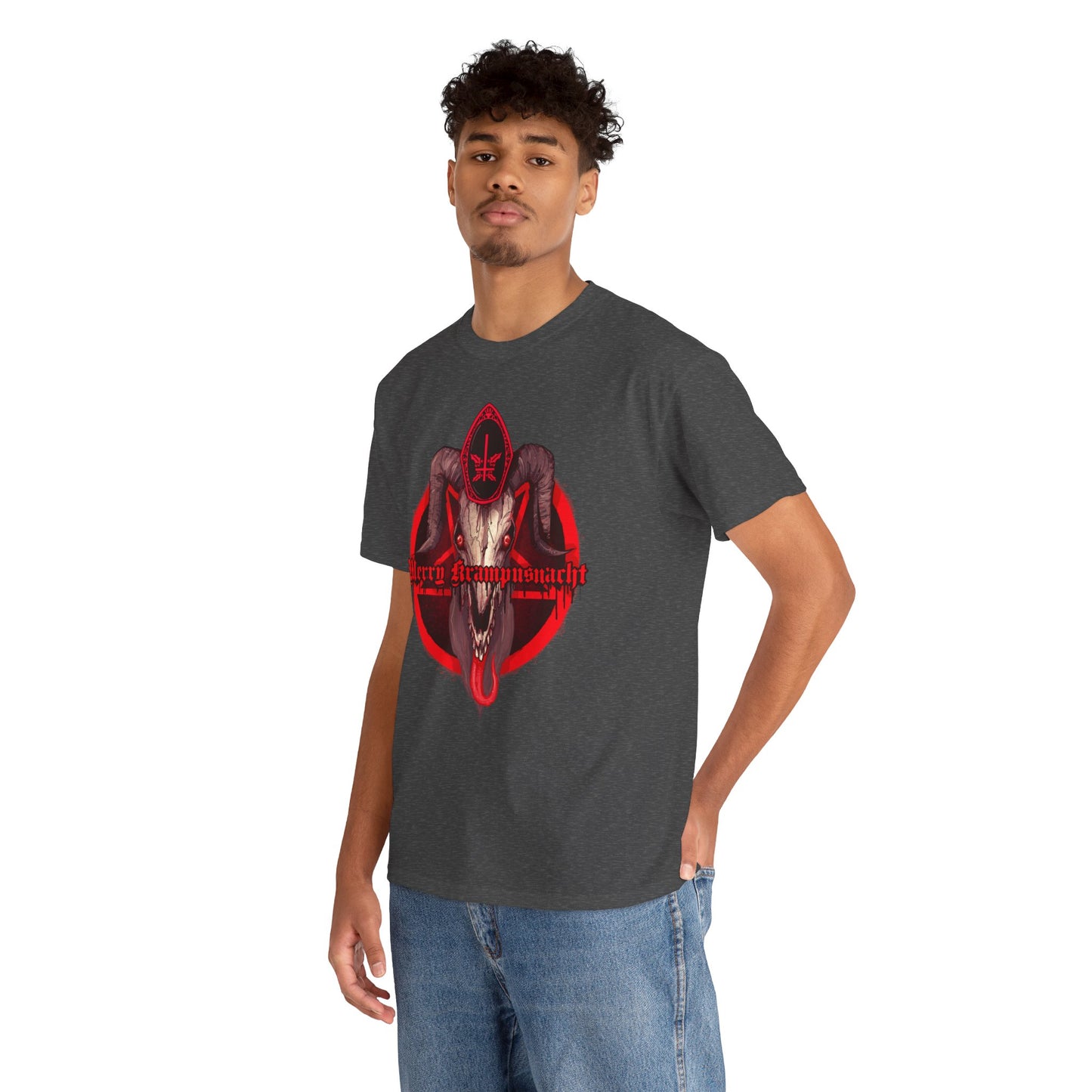 Merry Krampusnacht Unisex Heavy Cotton Tee