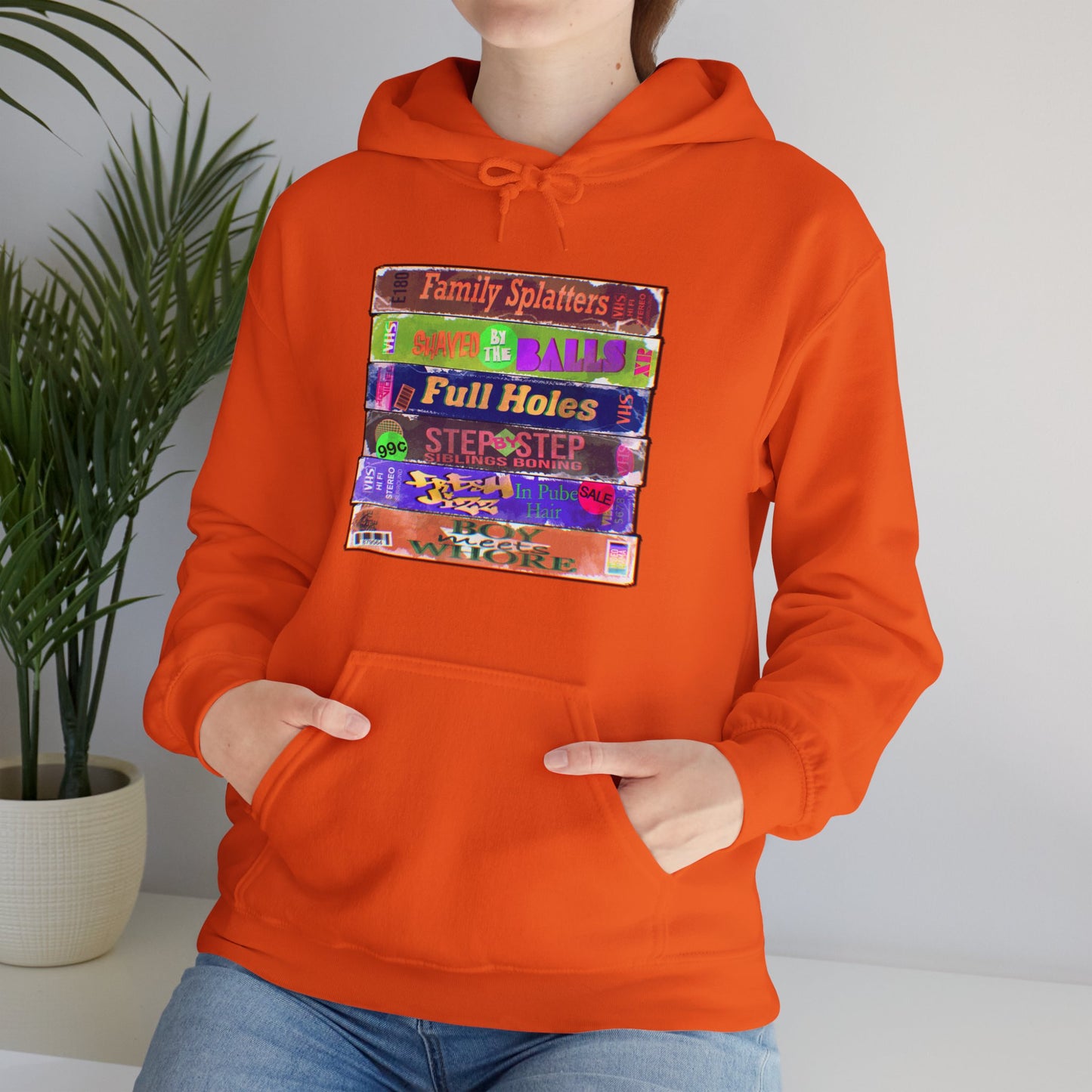 Adult 90s VHS Unisex Heavy Blend Hooded Sweatshirt