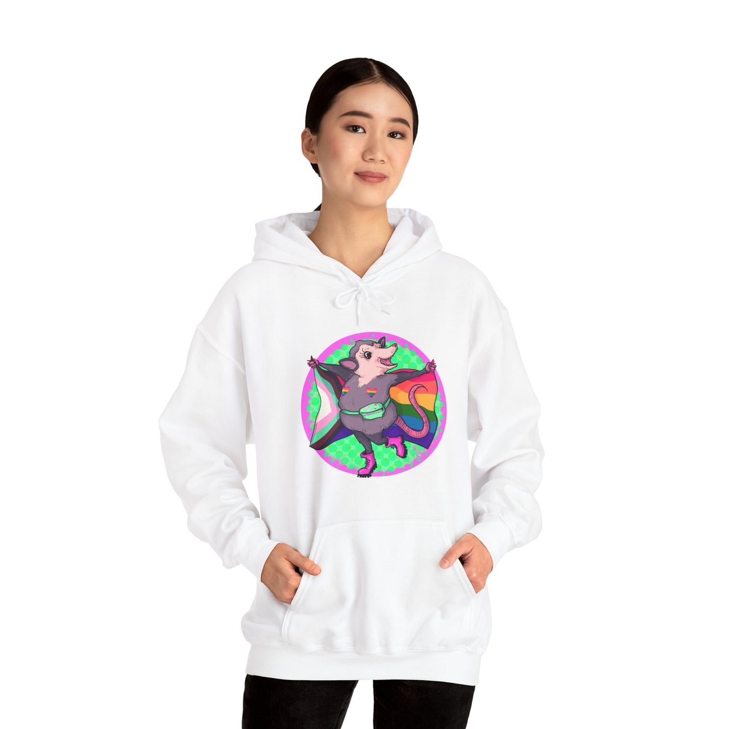 Pride Opossum Unisex Heavy Blend Hooded Sweatshirt