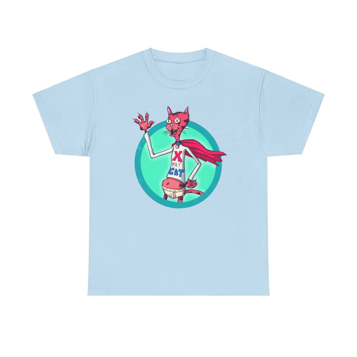 X-Ray Cat Unisex Heavy Cotton Tee