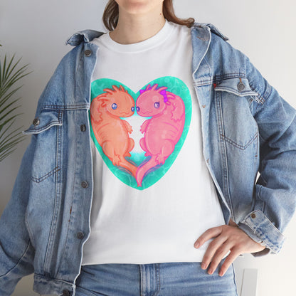 Axolotls In Love Unisex Heavy Cotton Tee