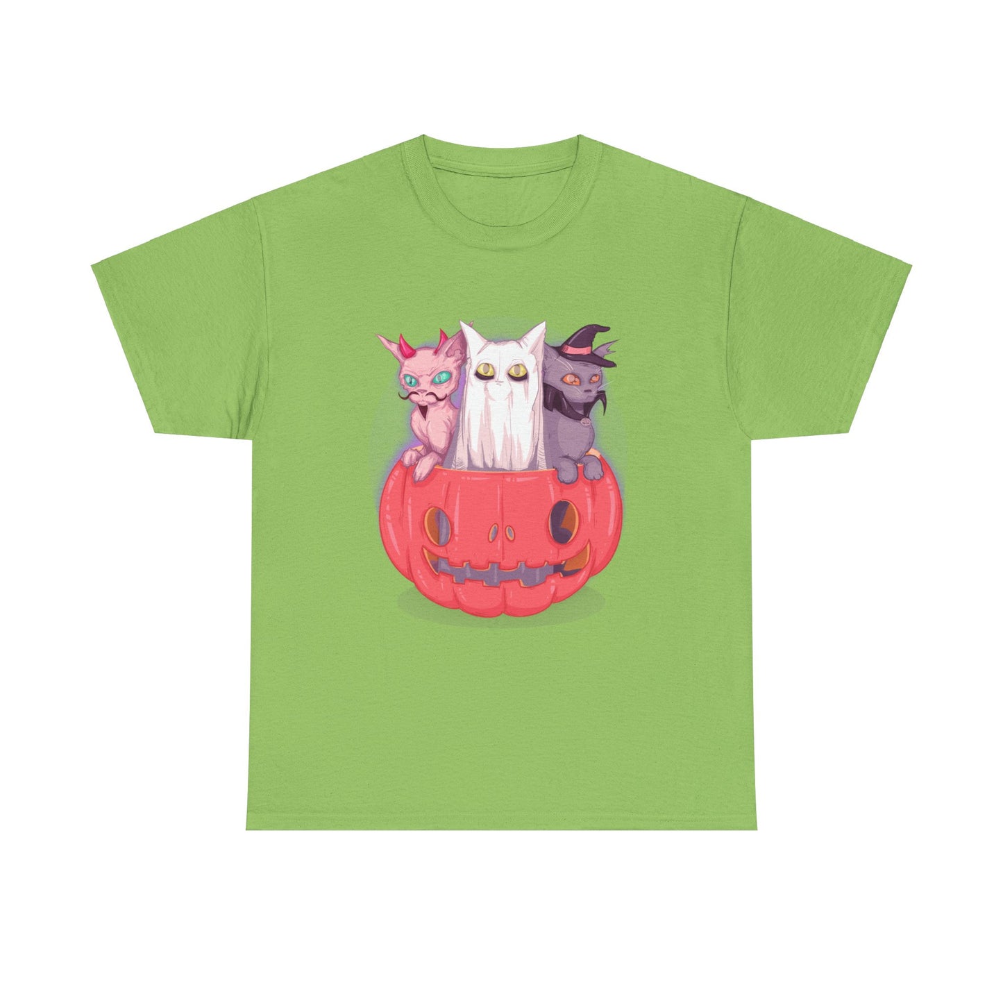 Meow-lloween Unisex Heavy Cotton Tee