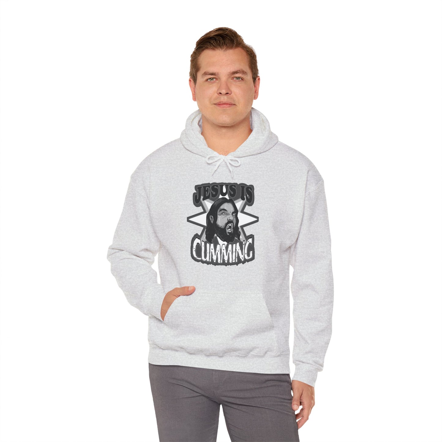 Jesus Is Cumming Unisex Heavy Blend Hooded Sweatshirt